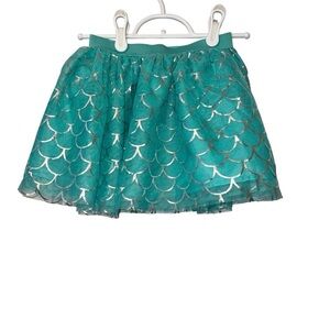 Disney Princess Ariel Teal Little Mermaid tulle Skirt with Silver Scales 4T